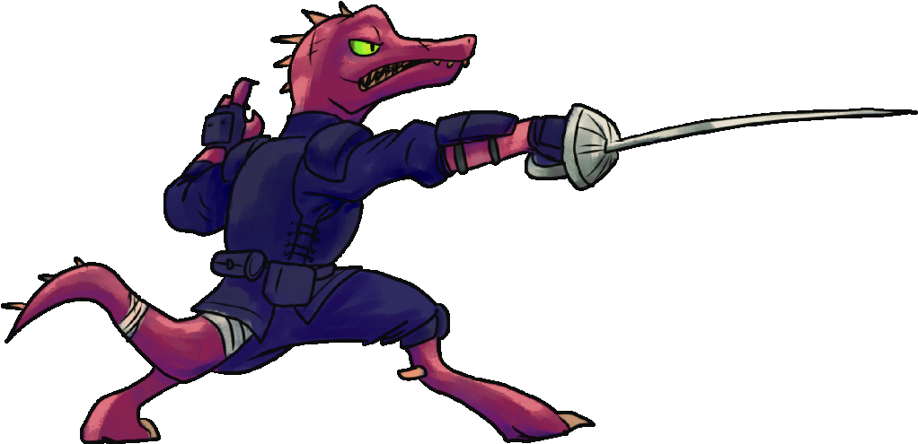 Sliceface The Ninja Kobold I Drew In A Stream With - Kobold (1076x572)