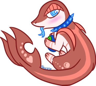 Blue Spiked Collar - Cartoon (367x328)