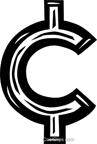 Cent Sign Royalty Free Vector Clip Art Illustration - Clip Art (323x480)