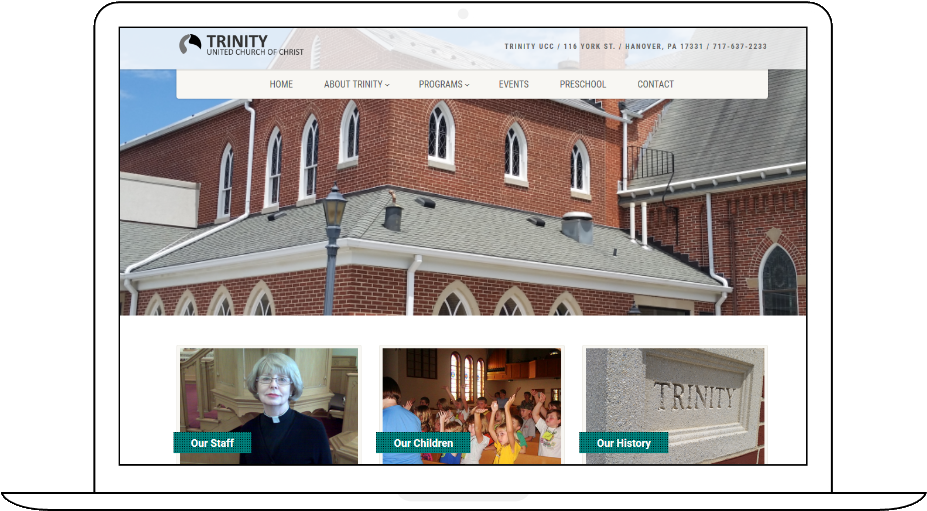 Located In Hanover, Trinity United Church Of Christ - Website (938x529)