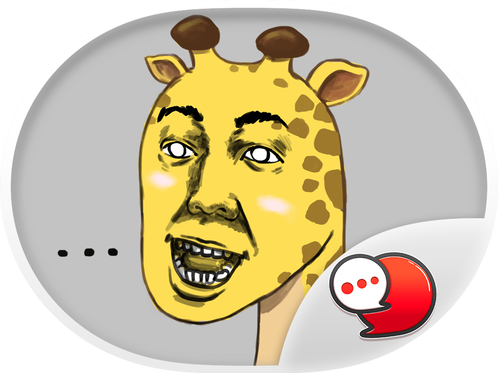 Jookgru Giraffe Cartoon Free Stickers - Jookgru Giraffe Cartoon Free Stickers (498x373)