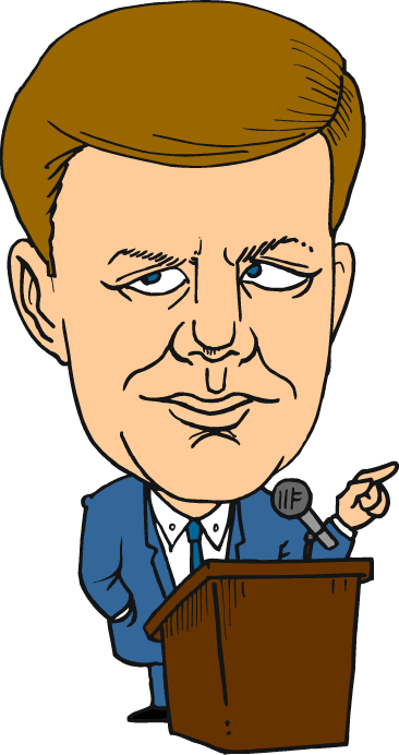 President Kennedy - John F Kennedy Cartoon (366x692)