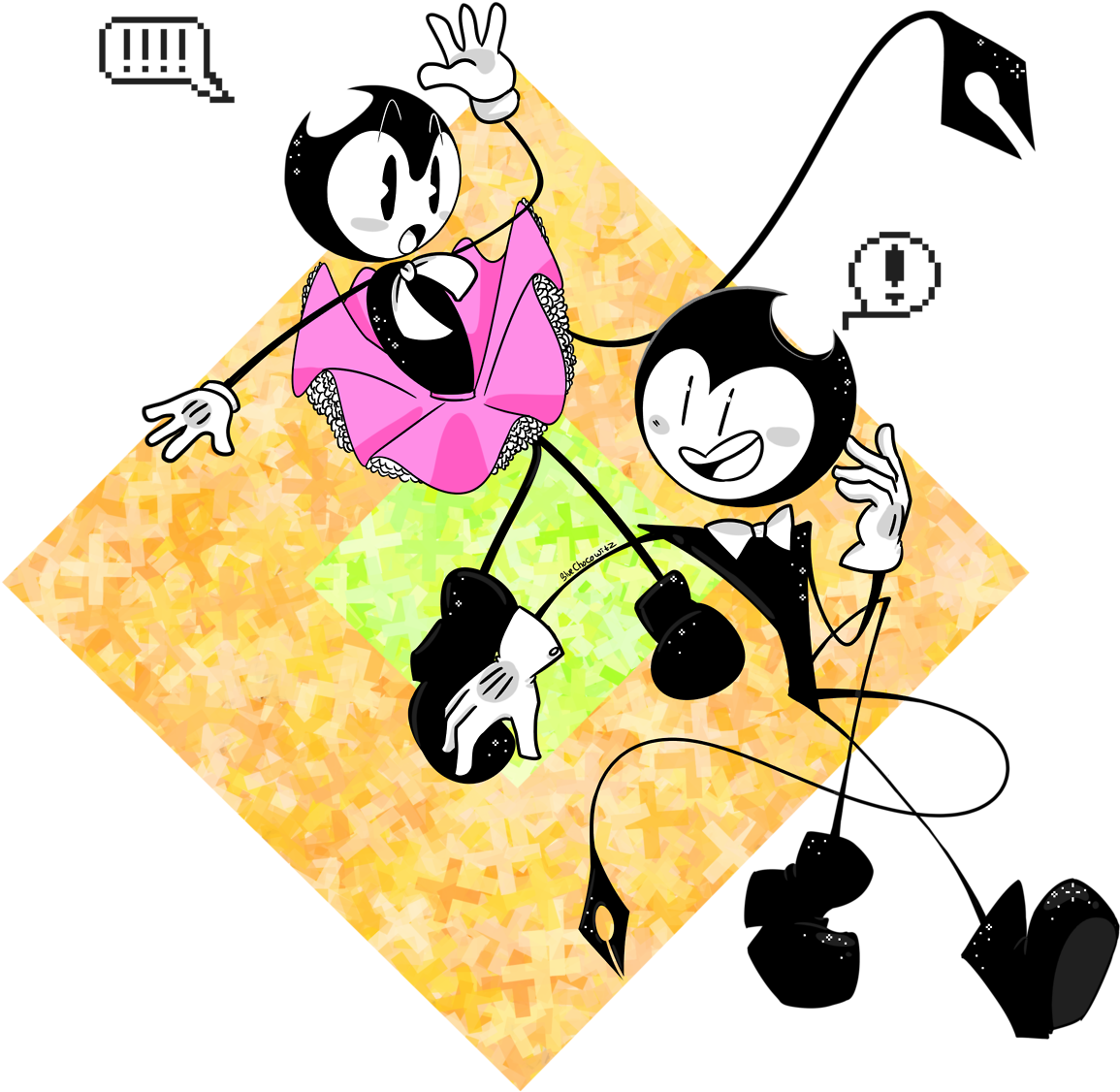 Do Not Use Or Repost My Art Without My Permission Reblog - Bendy And The Ink Machine (1280x1280)