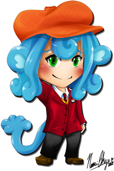 Blu The Bashful By Solstice-11 - Cartoon (400x600)