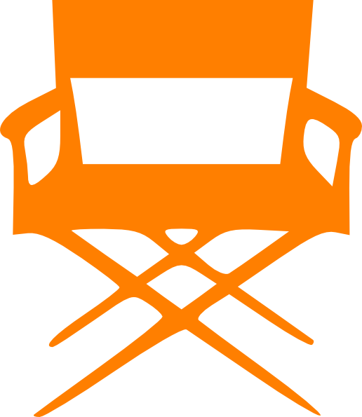 Director S Chair Orange Clip Art At Clker - Directors Chair Clip Art (516x595)