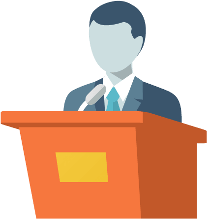 Nonprofit Board Members - Homem No Púlpito Png (500x500)