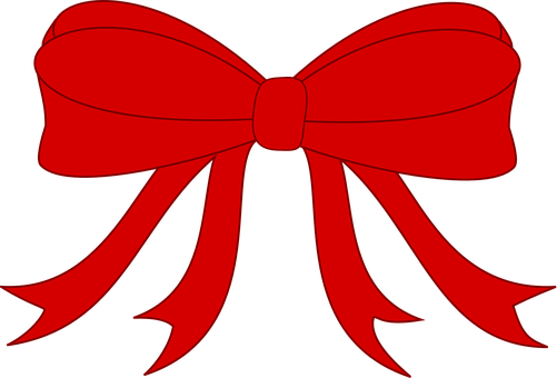 Bow, Knot, Present, Red, Ribbon, Simple - Ribbon Clipart (501x340)