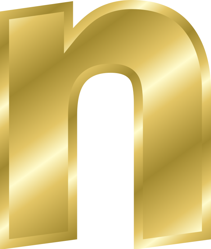 Microsoft Office - Gold Letter N Png (680x800)