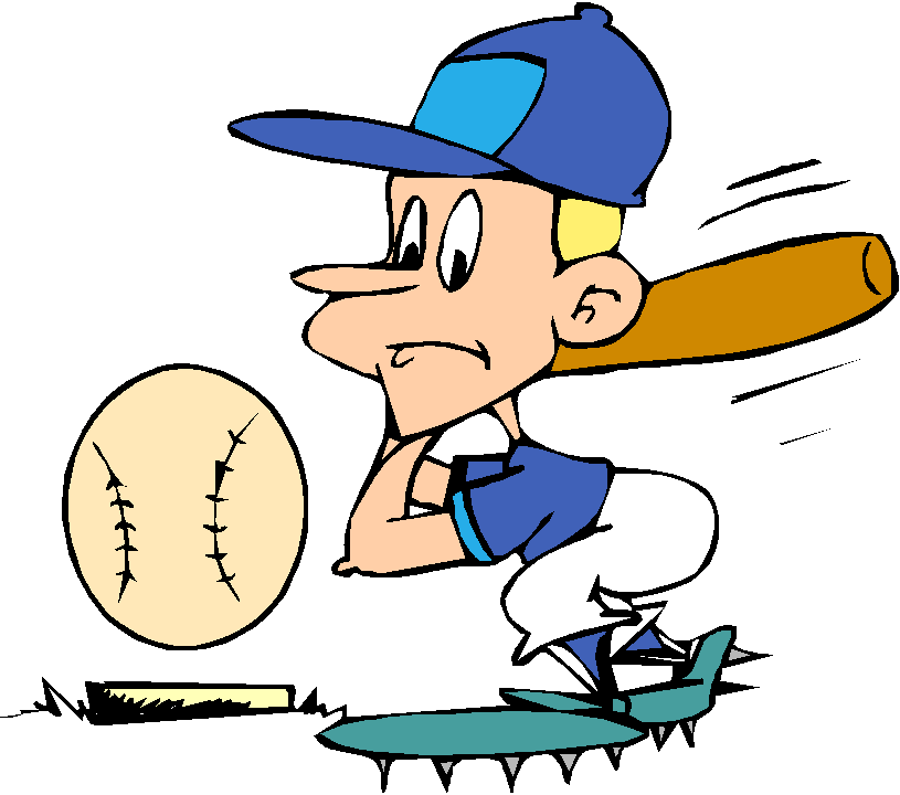 Men's Softball Cliparts - Baseball Home Run Animation (815x720)