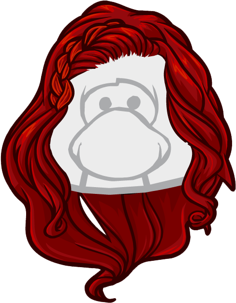 Red Hair Clipart Club Penguin - Club Penguin Scarlet Star (551x647)
