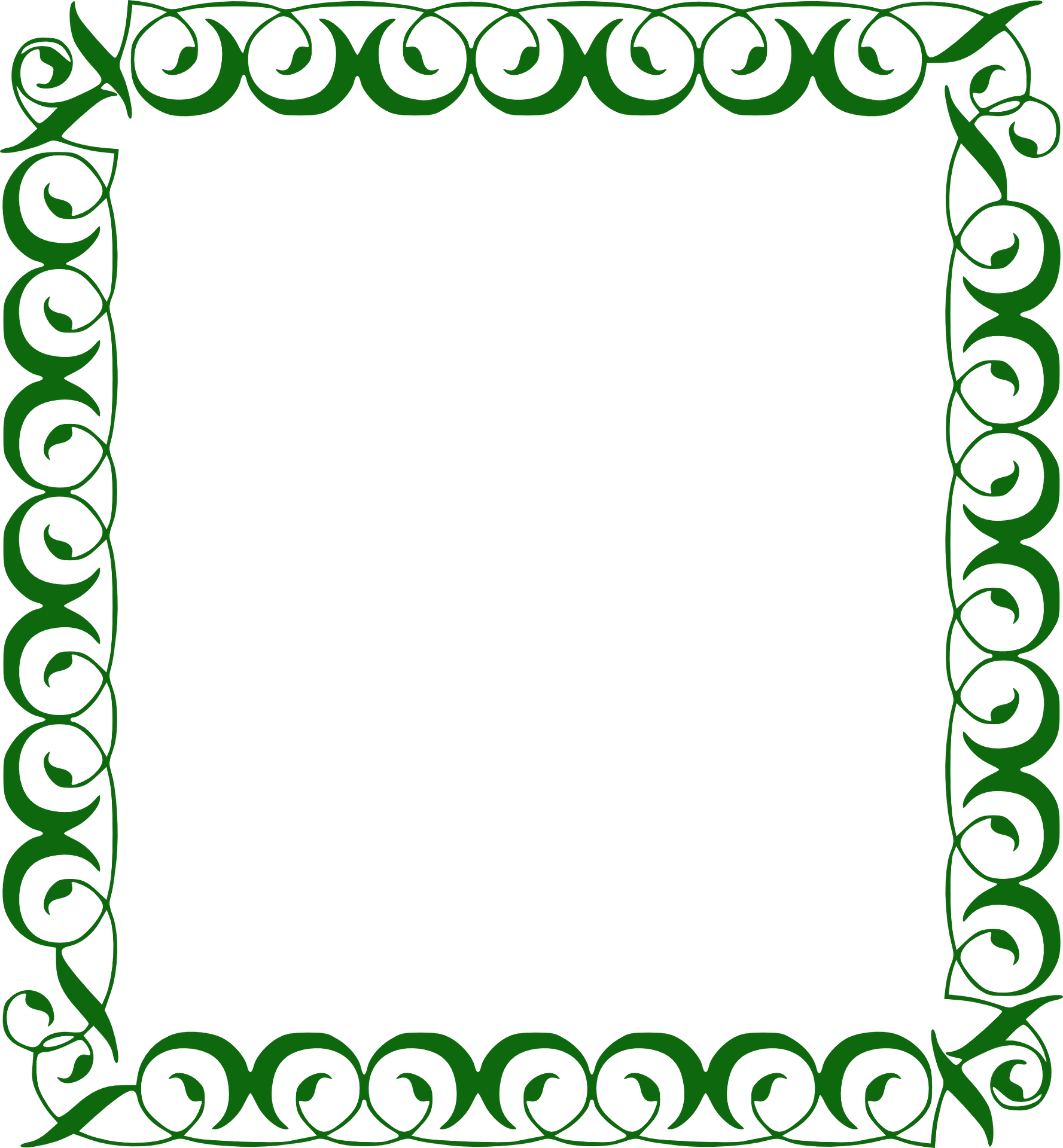 Infant Boy Clip Art - Green Borders And Frames (1777x1920)
