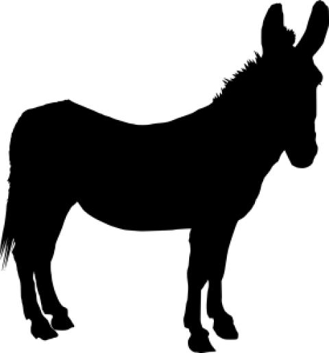 Free Png Donkey Png Images Transparent - Donkey Silhouette Png (480x515)