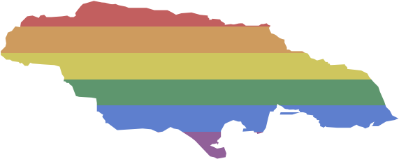 Lgbt Jamaica - Silhouette Outline Of Jamaica (600x600)