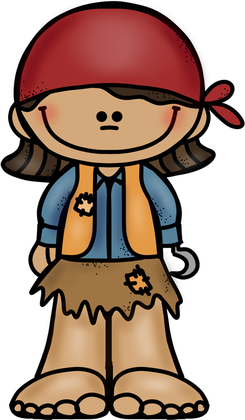 Pirate Girl - Cartoon (500x866)