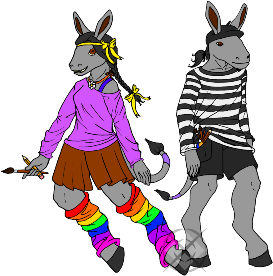 Donkey Twins By Molingirl - Figure Skating (896x892)