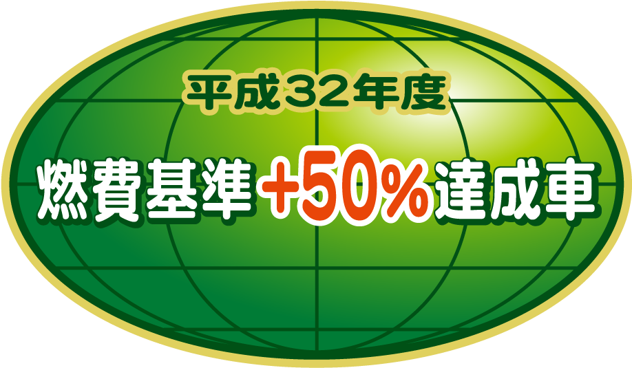 「平成32年度燃費基準＋50%達成車」 - 平成 27 年度 燃費 基準 達成 車 (1160x540)