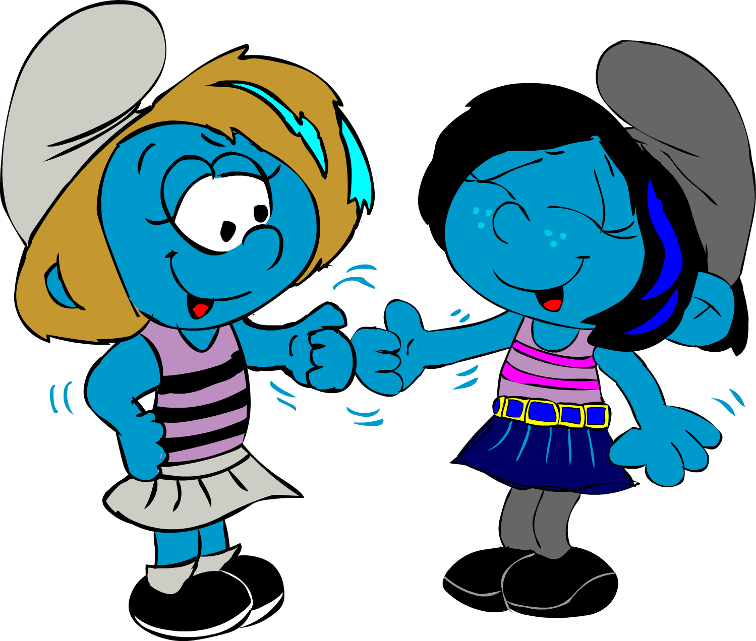 Okay, I'm Probably Going To Get In Trouble With Some - Smurf With Brown Hair (1499x1272)