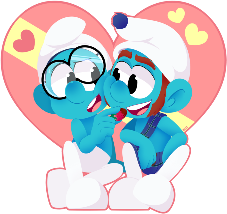 Secret Smurfy Valentine - Cartoon (894x894)