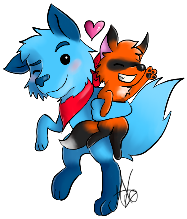 Smurf And Fox Smoll Sticker By Miesdo - Cartoon (760x760)
