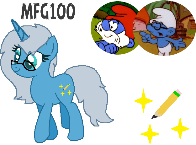Nerdy Spell Smurf By Mixelfangirl100 - Cartoon (711x508)