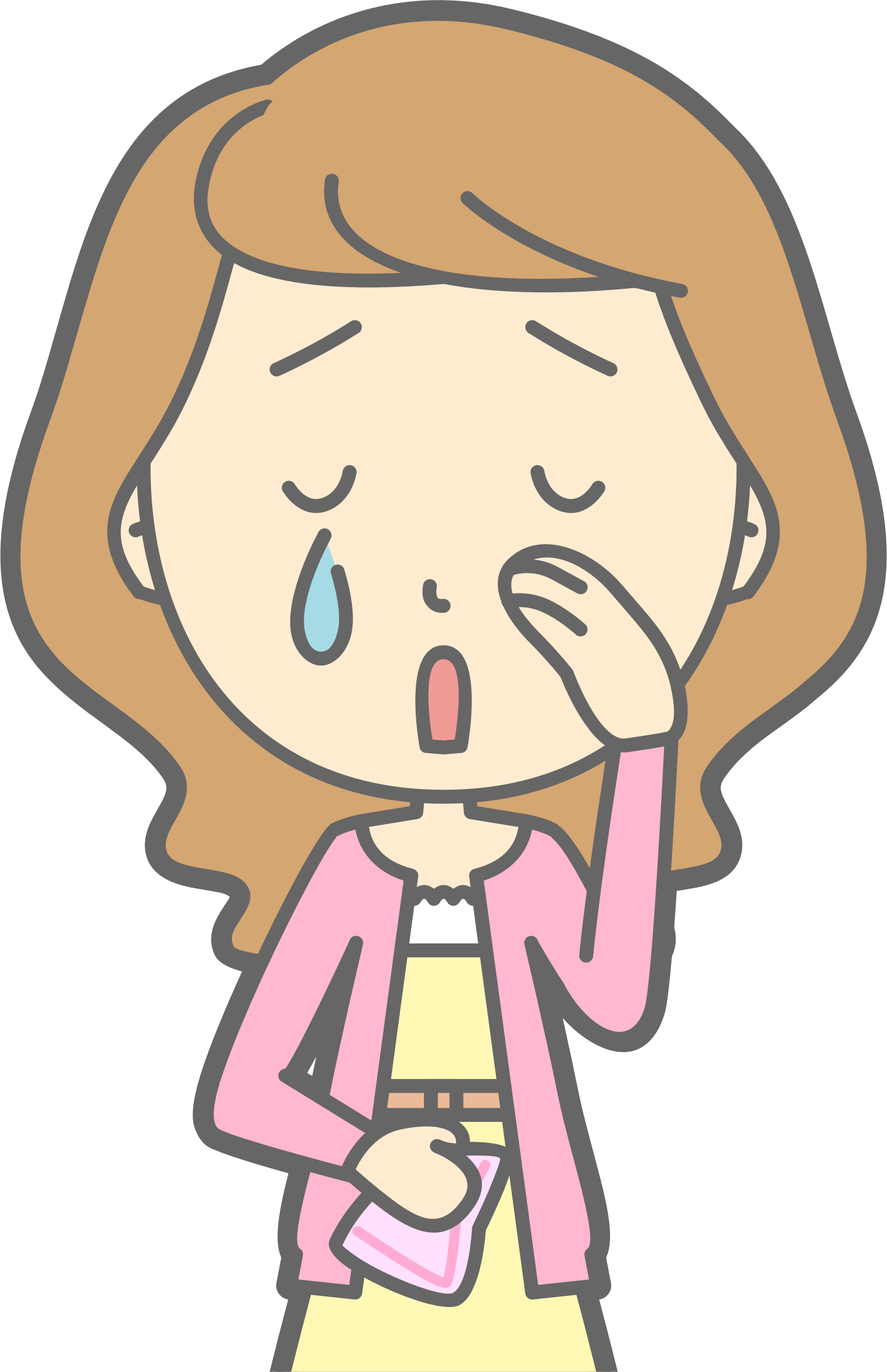 Big Image - Girl Telephone Clipart Png (1515x2342)