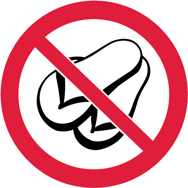Brady Prohibition Pictograms - No Sport Shoes Sign (800x800)