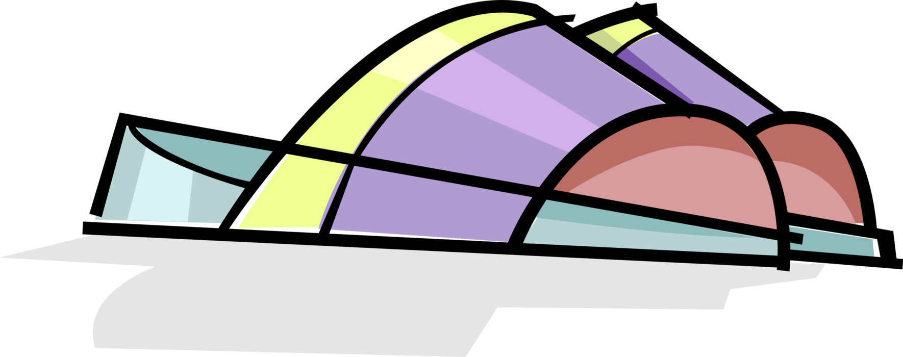 Vector Illustration Of Sandals, Thong Flip-flops Or - Vector Illustration Of Sandals, Thong Flip-flops Or (1770x700)