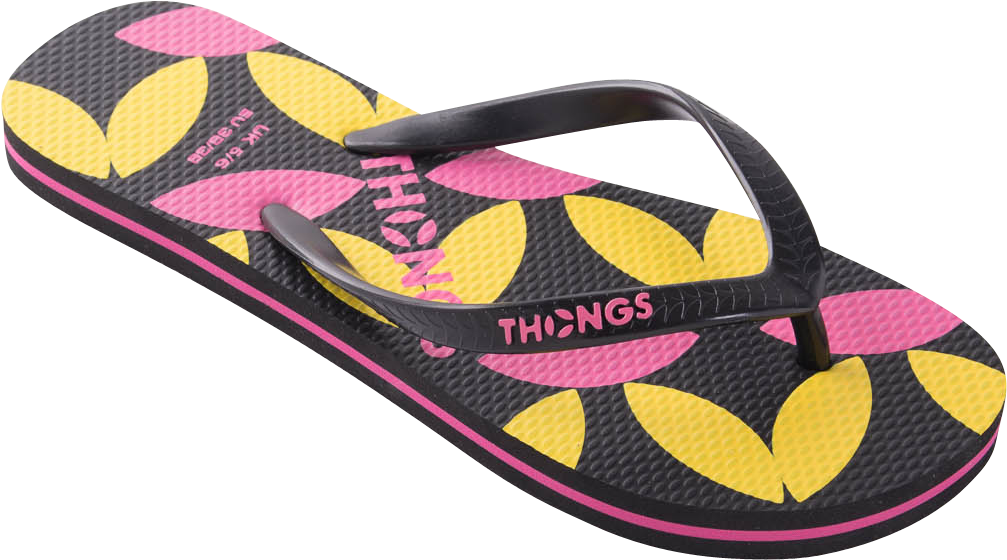 Thongs Women Print Black Rubber Flip Flop - Flip-flops (1920x1440)