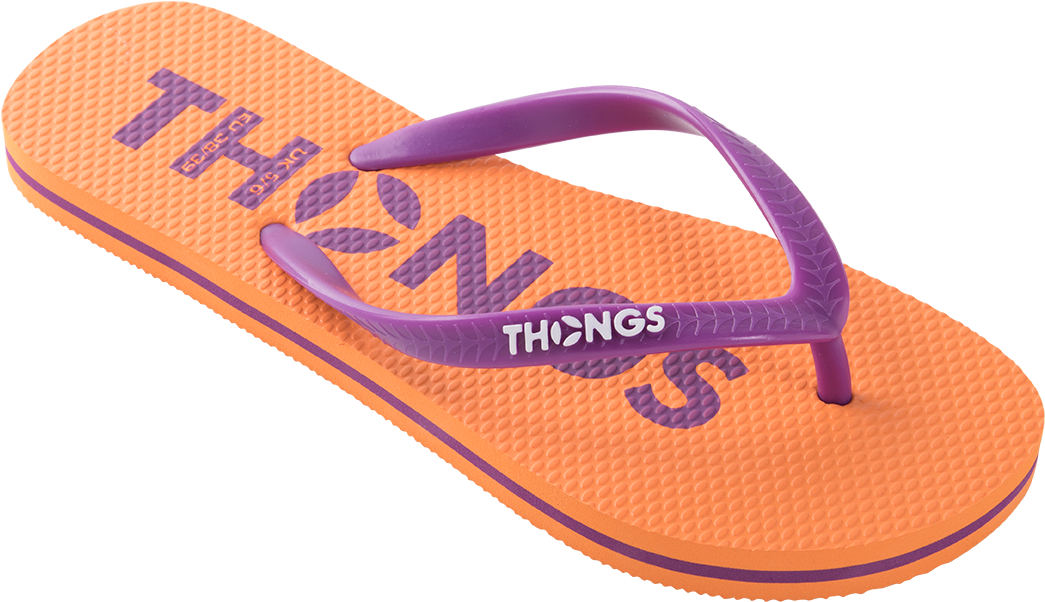 Thongs Women Classic Orange Rubber Flip Flop - Flip-flops (1981x1486)
