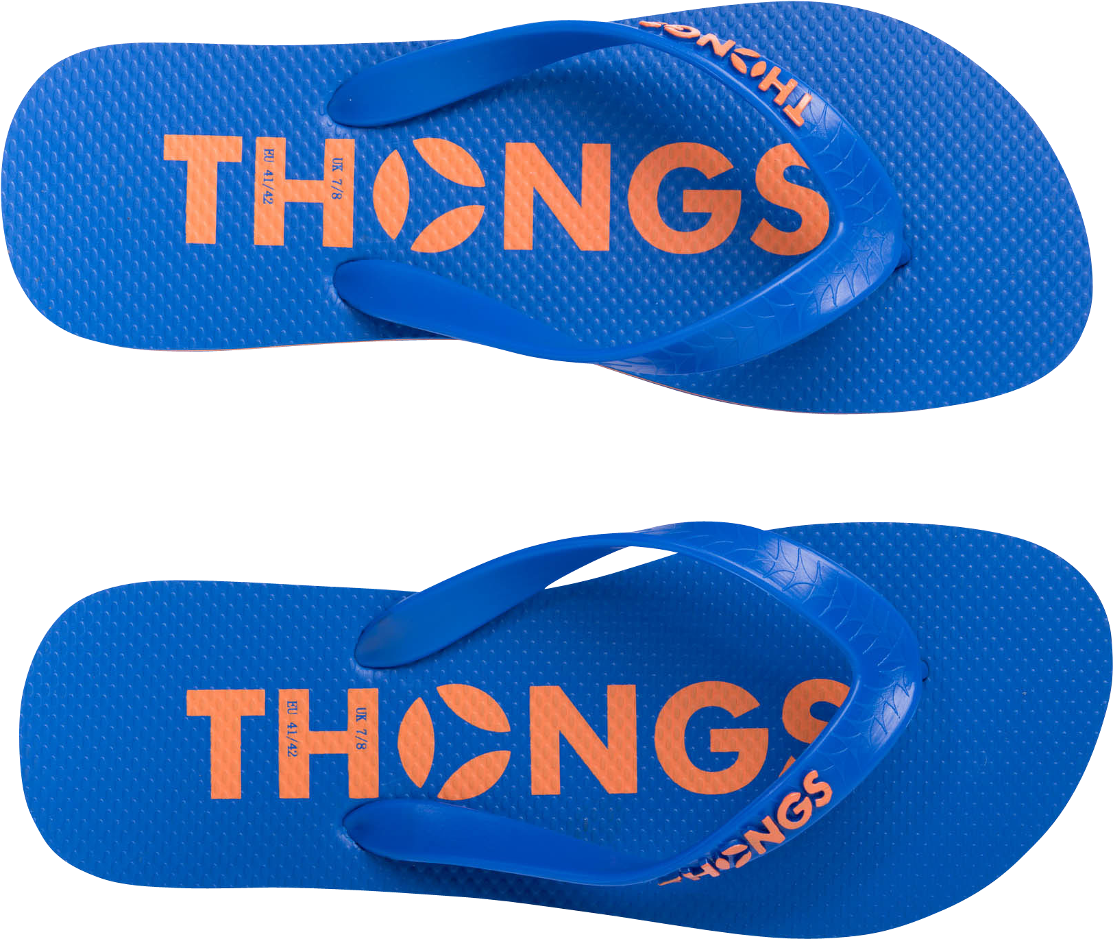 Thongs Classic Blue / Orange Rubber Flip Flop - Genuine Thongs Mens Classic Flip Flops - 2017 Model (1920x1514)