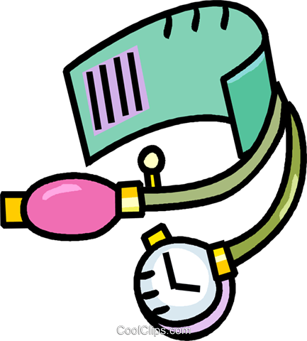 Blood Pressure Cups Royalty Free Vector Clip Art Illustration - Blood Pressure Cuff Clipart (433x480)