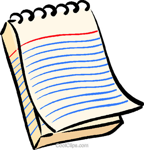 Notepad Royalty Free Vector Clip Art Illustration - Clip Art (461x480)