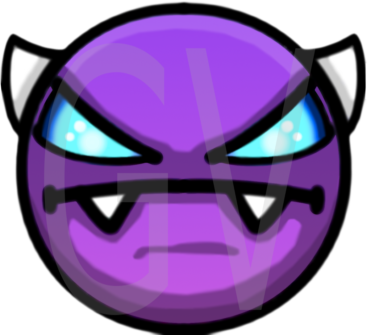 Easy Demon Icon But It's - Easy Demon Geometry Dash (1200x1100)