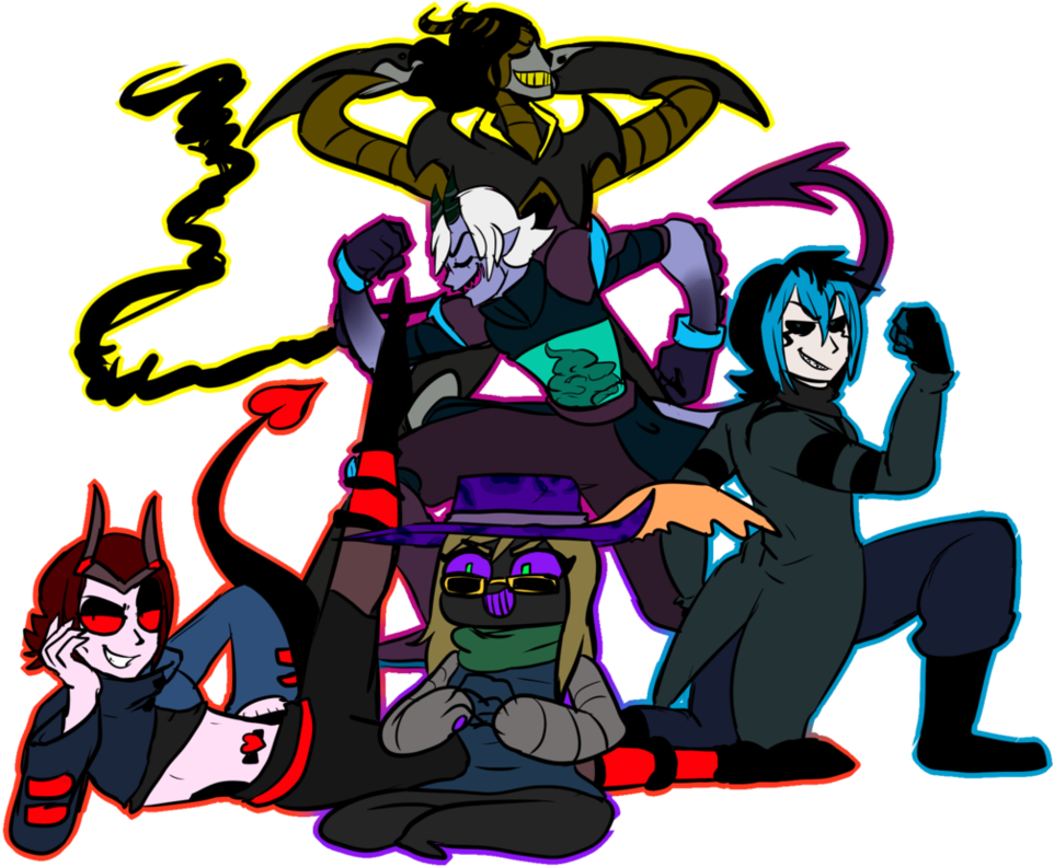 A Harem Of Sexy Demon Skanks By Skelwolf - Cartoon (979x816)