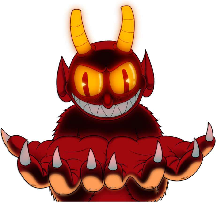 Devil Holding Your Oc - Cuphead Devil Unused Animation (925x864)