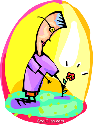 Growth, Young Flower In Bloom Royalty Free Vector Clip - Clip Art (360x480)