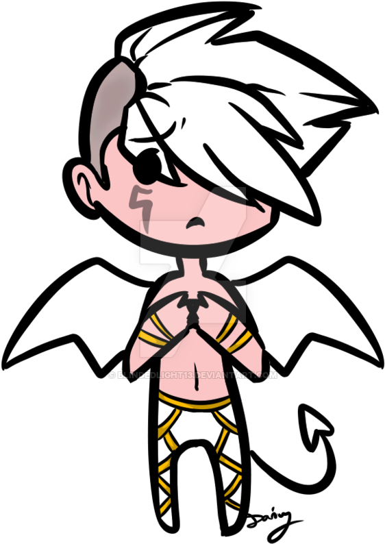 Ascended Demon By Blindedlight13 - Cartoon (600x828)