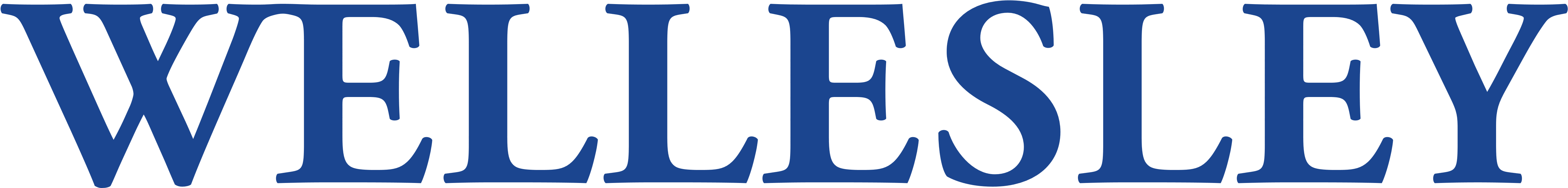 Wellesley Logo, Wordmark, Blue - Texas A&m University–corpus Christi (5000x594)