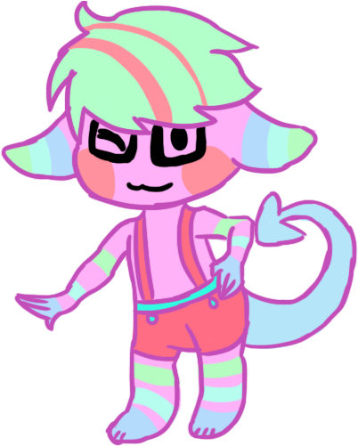 Pastel Demon Boy By Vixessrin - Cartoon (430x500)