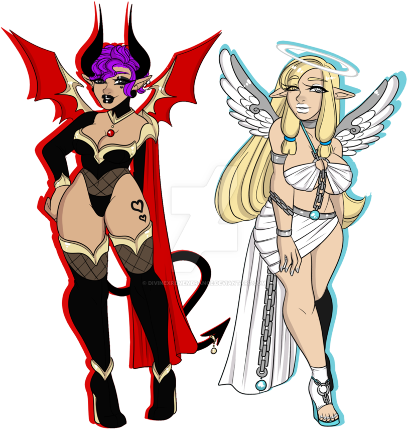 Demon And Angel Queen By Divinexremembrance - Demon (868x920)