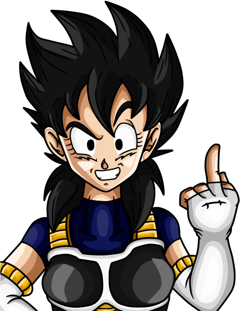 Dbz - - Velia - Flipping The Bird By Daringashia - Cartoon (774x1031)