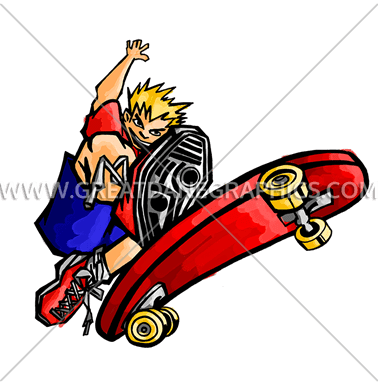 Skate Board Flip - Art (378x385)