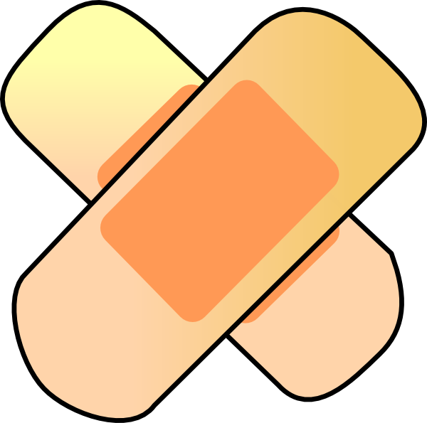 Sparadrap Clip Art At Clker - Bandages Cartoon (600x595)