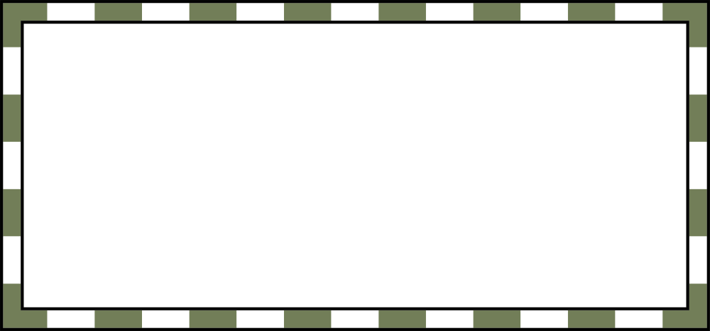 Green And White - Black And White Borders (1000x467)