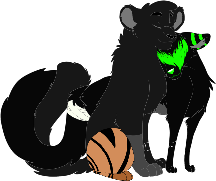 Cat/dog Love - Cat Love Dog Art (979x817)
