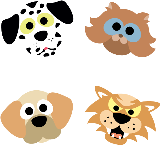 Printable Cats And Dogs Masks - Cats & Dogs (595x595)