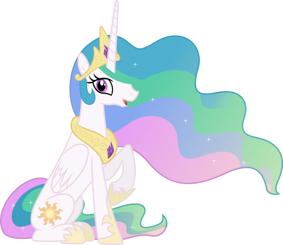 Princess Celestia Sitting Down By 90sigm - Princess Celestia Sitting (962x831)