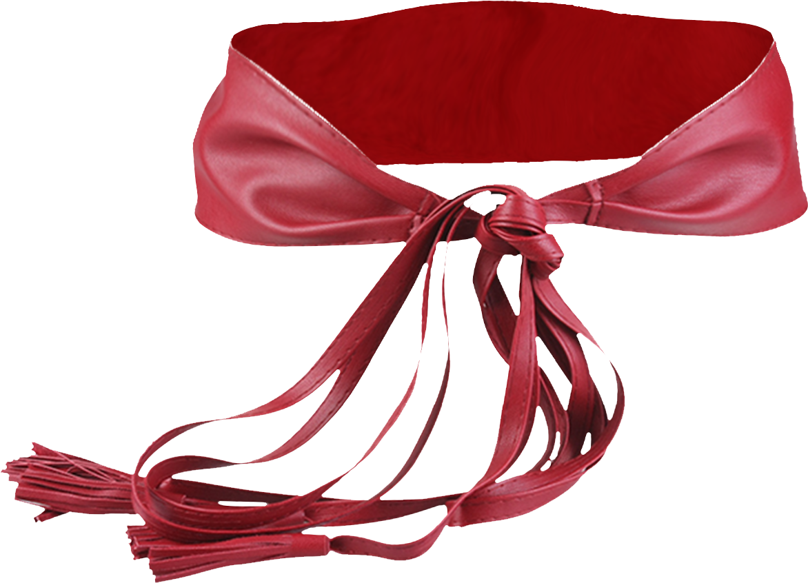 Abondant Couleur Pure Long Tail Tassel Lace Up Large - Red (1200x1596)