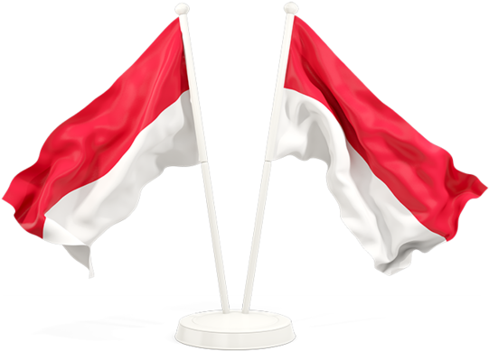 Illustration Of Flag Of Monaco - Waving Indonesia Flag Png (640x480)