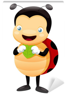 Illustration Of Lady Bug Cartoon Wall Mural • Pixers® - Ladybird Beetle (400x400)